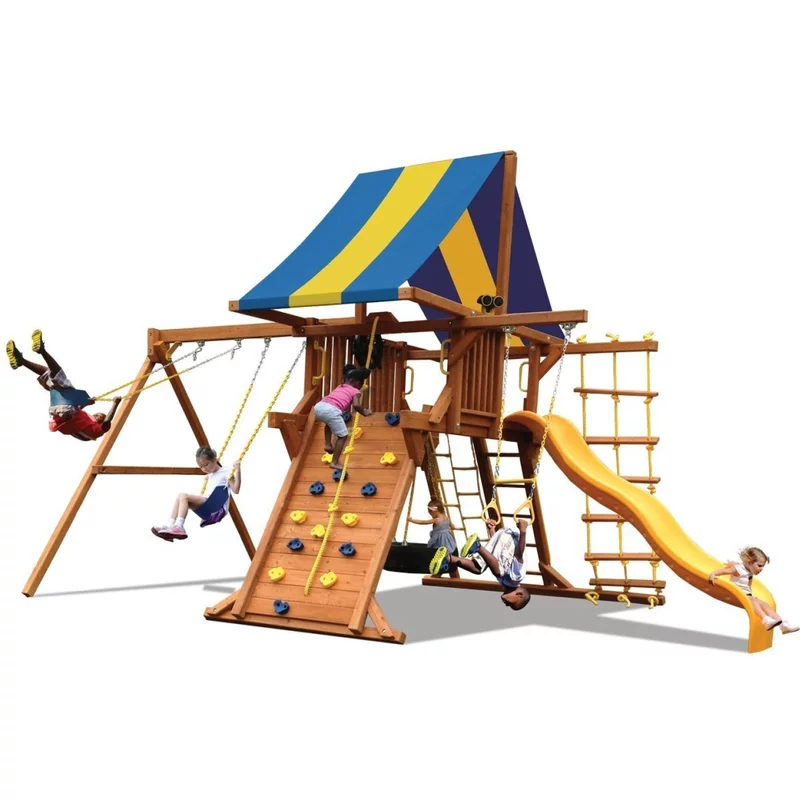 Centre de jeux Deluxe Playground One!® avec balancelle à 2 positions — Aires de jeu et balançoires
