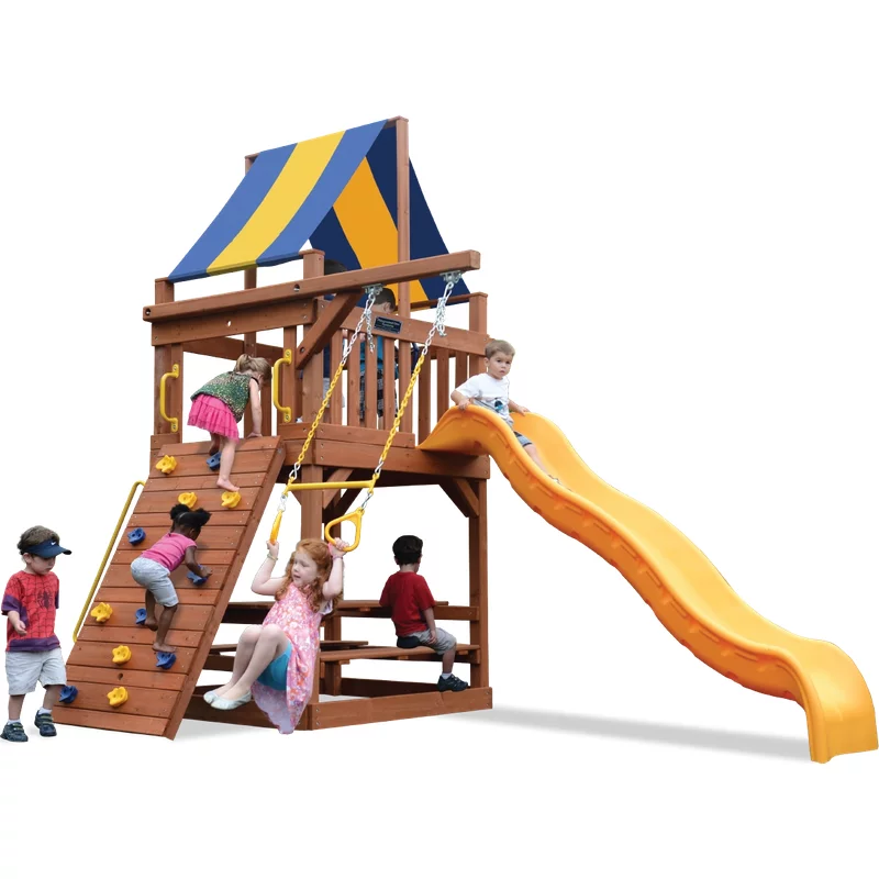Playground One! Original Fort Jr. - Bleu Jaune — Aires de jeu et balançoires