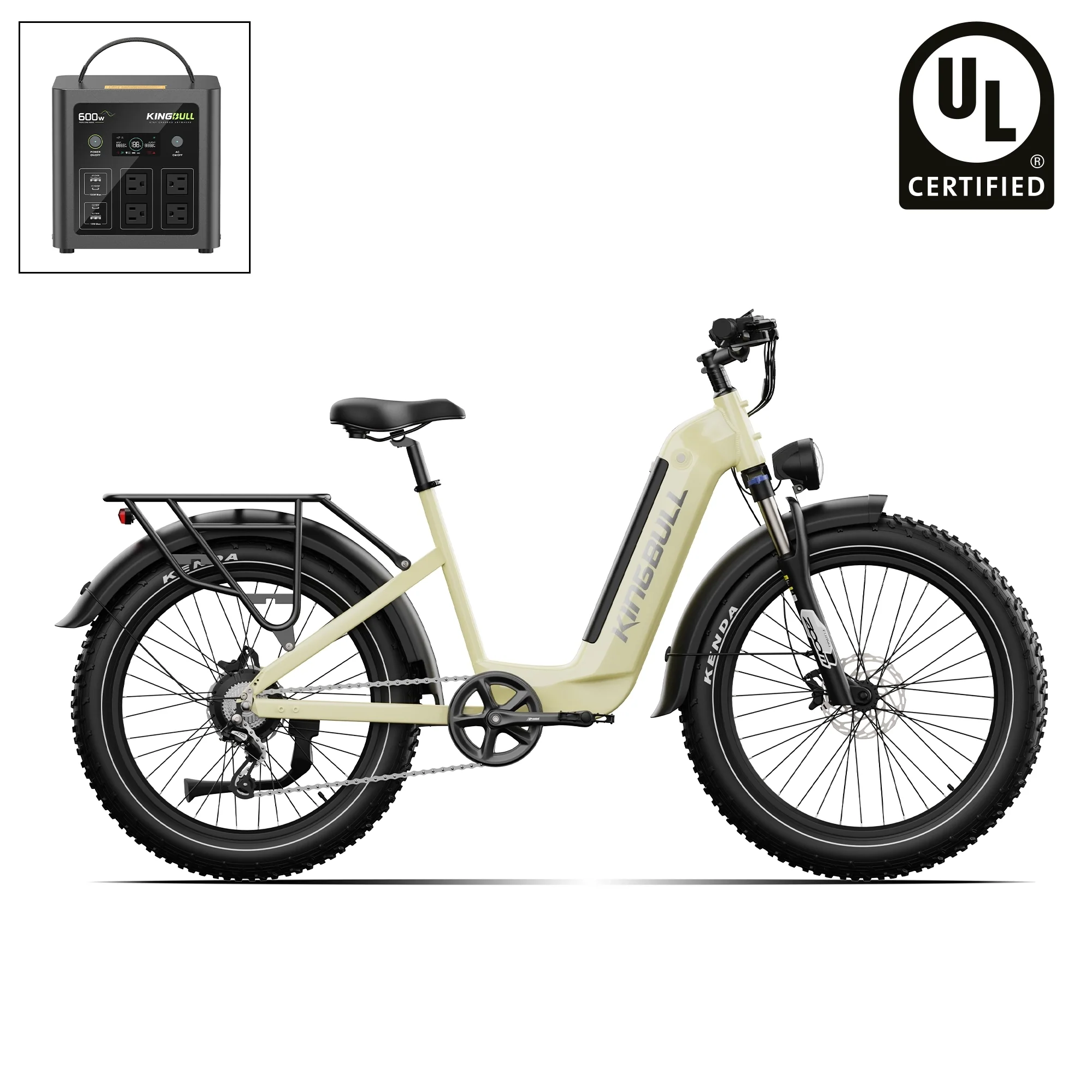 Kingbull Bike Trekker vélo électrique de ville à cadre ouvert - vert Honeydew
