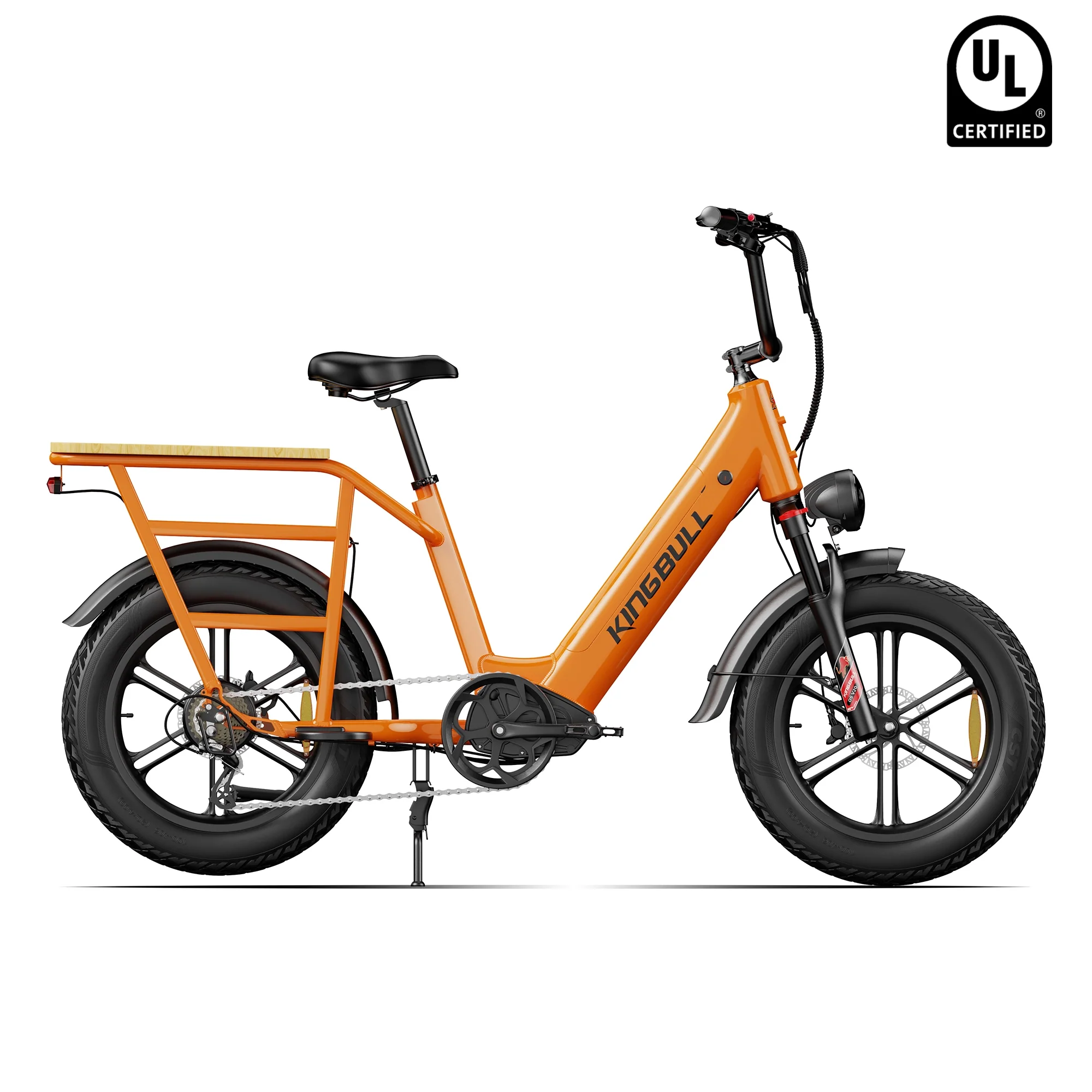 Vélo cargo électrique Kingbull Voyager 2.0 Fat Tire Orange