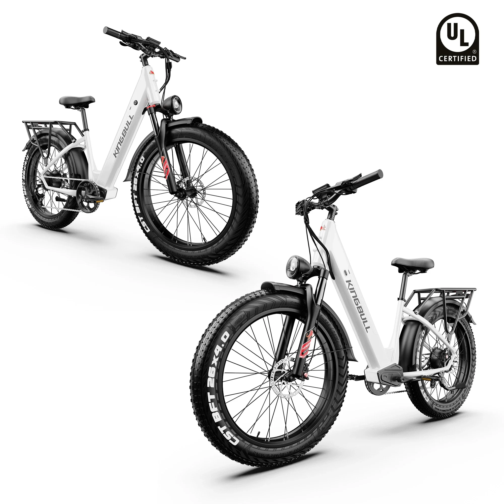 Double Kingbull Discover (ST) 2.0 | Premium Off-road & City Electric Bike - White&White
