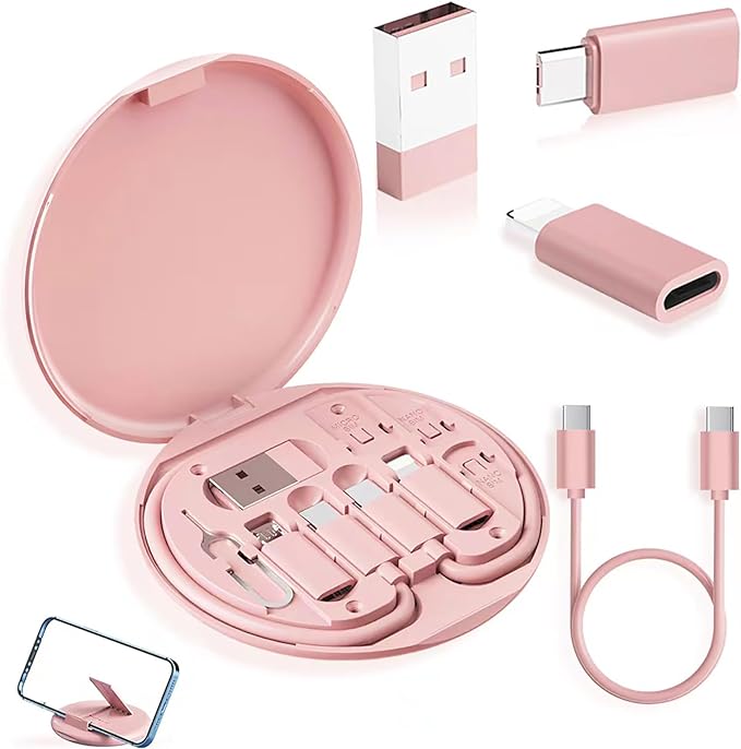 Multi Charging Cable Storage Box with SIM Card Holder — Storage Organizer