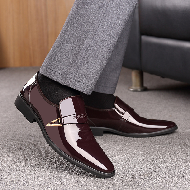 Chaussures en Cuir pour Hommes, Modèle Affaires, Respirantes en Coton Plush — Chaussures décontractées pour hommes
