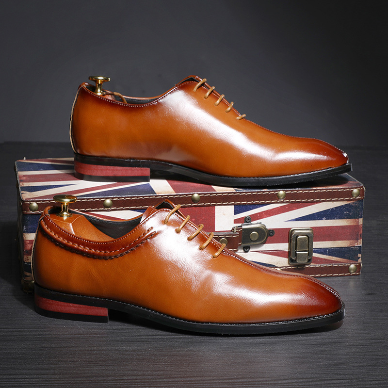 Men's Small Square Toe Leather Shoes Plus Size — Mens Casual Shoes