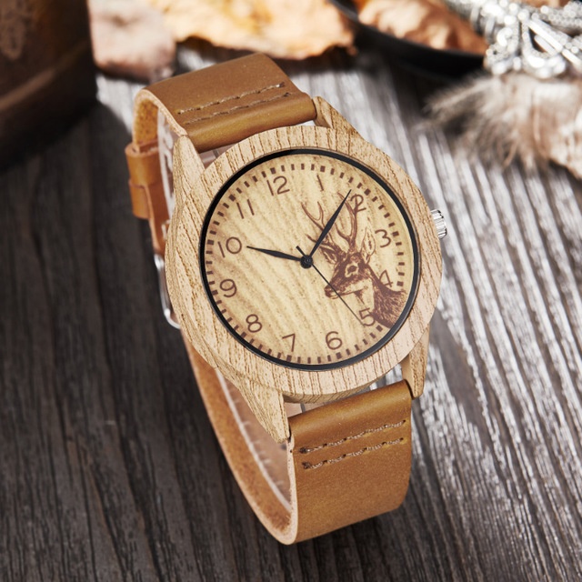 Bamboo and Wooden Women's Watch with Cork Strap — Womens Watches