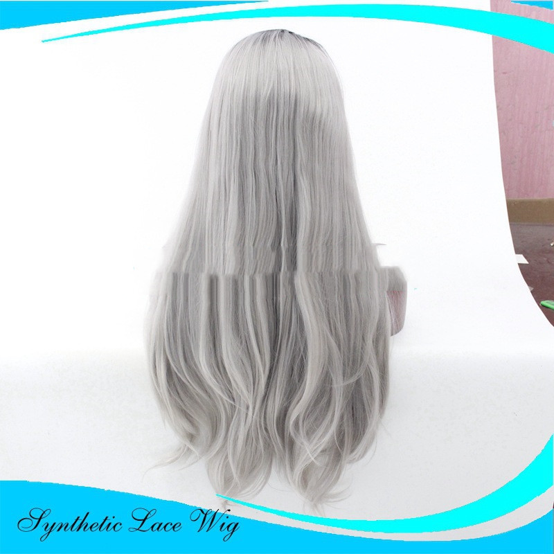 European and American Fashion Gray Big Wave Wig — Fashion Accessories