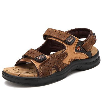 Men's Leather Beach Sandals - Casual Outdoor Shoes — Mens Casual Shoes