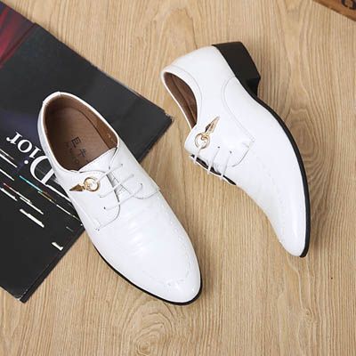 Souliers de ville en cuir véritable noir pour hommes