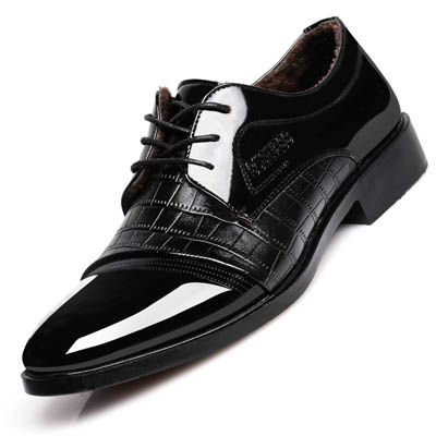 Chaussures de ville en cuir pour hommes à bout pointu
