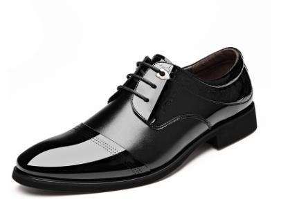 Chaussures en cuir pour hommes avec fermeture éclair