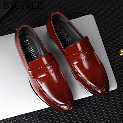 Men's British Pointed Toe Business Dress Shoes — Mens Casual Shoes