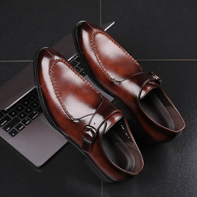 Chaussures Formelles Britanniques en Cuir pour Hommes avec Embout — Chaussures décontractées pour hommes
