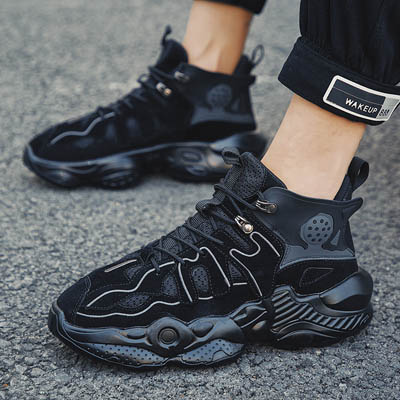 Basketball Sneakers Velvet Warm Platform — Mens Casual Shoes