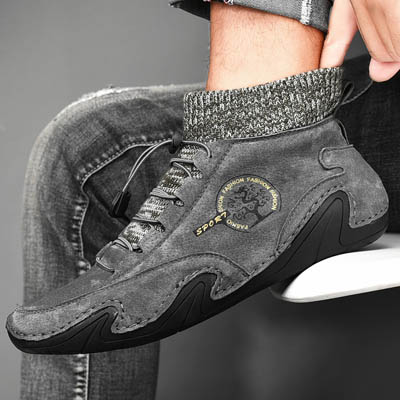 Chaussures pour hommes grandes tailles avec bande élastique — Chaussures décontractées pour hommes