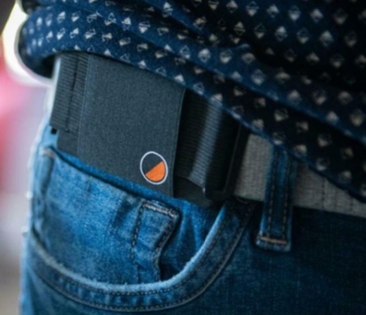 Portefeuille Invisible Minimal - Porte-Cartes avec Fermeture Éclair — Portefeuille Homme