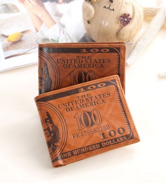 PU Leather Men's Short Wallet with Coin Purse - 2021