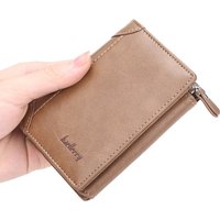 Men's Short Multi-Card Vertical Wallet with Zipper — Womens Handbags