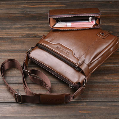 LEINASEN Men's Single Shoulder Messenger Bag Briefcase