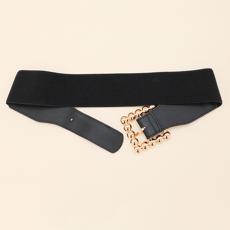 Medium Black Belt with Square Metal Studs for Ladies