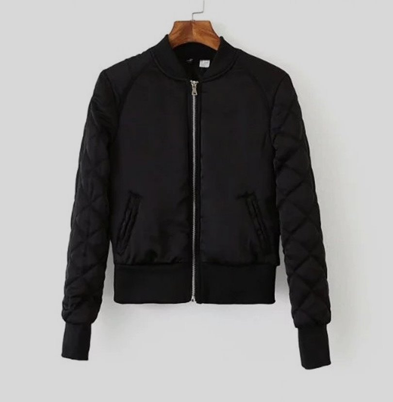 Veste en coton matelassé avec col montant pour femmes — Veste d'hiver Femme
