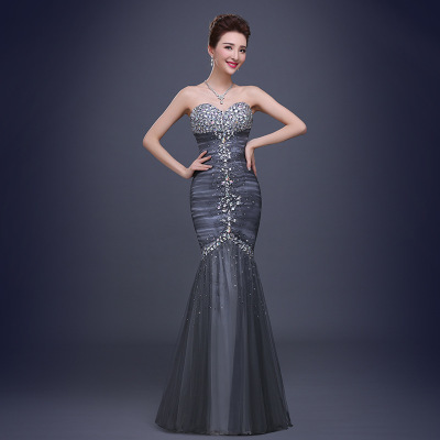 Robe de soirée longue à queue de poisson pour femmes