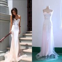 Robe de Soirée Tube en Dentelle Fishtail pour Femmes