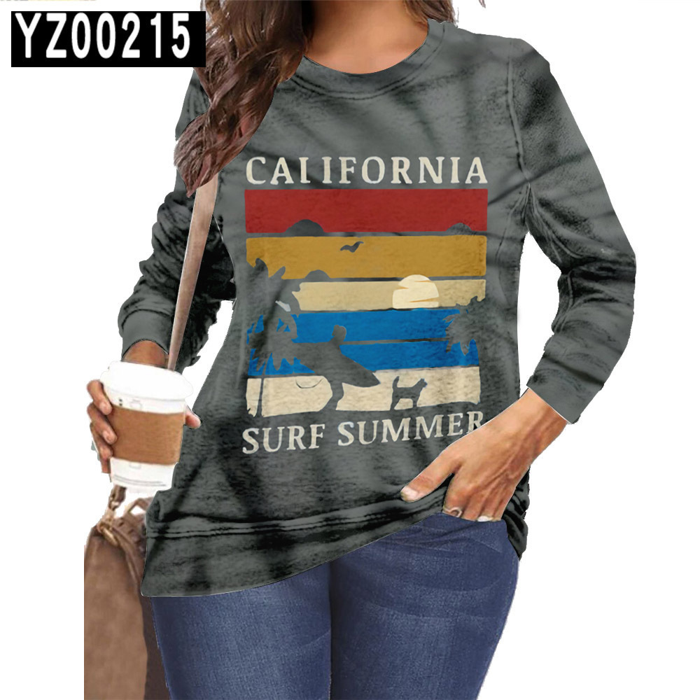 Round Neck Casual Loose Long-Sleeved T-Shirt — Mens T Shirts