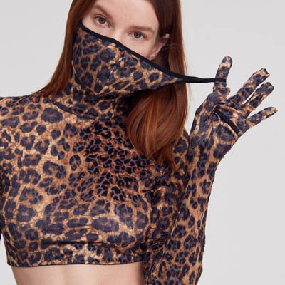 Leopard Print Turtleneck Long Sleeve T-Shirt — Mens T Shirts