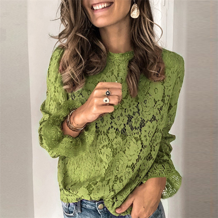 Chemise en dentelle creuse pour femme — Chemises habillées pour hommes