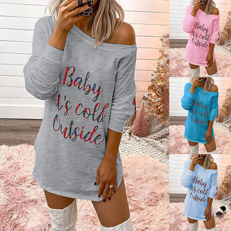 T-shirt à Manches Longues avec Imprimé Lettre pour Femmes — T-shirts pour hommes