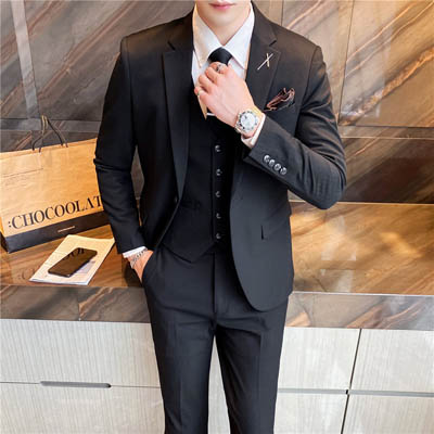 Veste d'affaires slim pour homme avec fermeture à un bouton