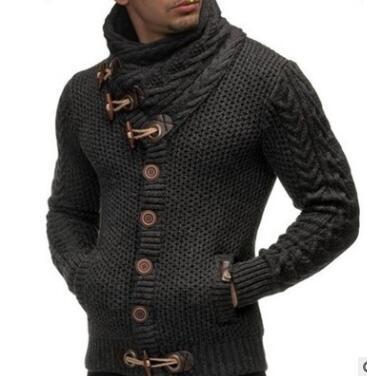 Men's Casual Slim Turtleneck Hoodie Jacket — Mens Hoodies