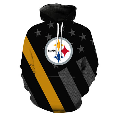 Hoodie Unisexe Slim avec Imprimé 3D Pittsburgh — Sweats à capuche pour hommes