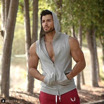 Hoodies sans manches pour hommes — Sweats à capuche pour hommes