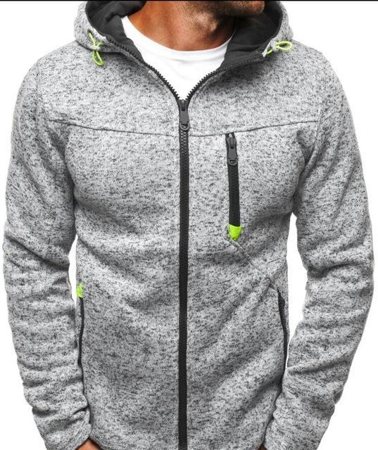 Hoodies pour hommes en patchwork avec fermeture éclair — Sweats à capuche pour hommes