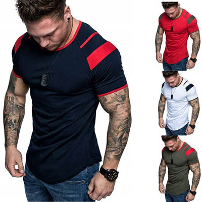 T-shirt sportif en coton à col rond léger pour hommes — T-shirts pour hommes