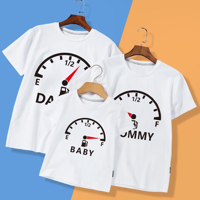Ensemble de vêtements parent-enfant avec imprimé cartoon pour le printemps et l'automne — T-shirts pour hommes