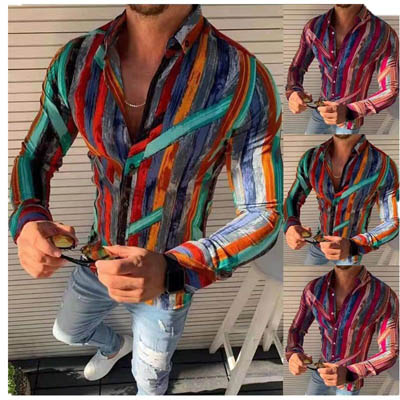 Chemise décontractée à manches longues imprimée pour jeunes