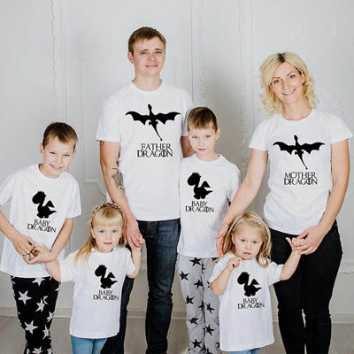 Parent-Child Summer Short-Sleeved T-Shirt — Mens T Shirts