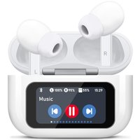 A9Pro Wireless Earbuds with Smart Touch Screen, Active Noise Cancellation, and Bluetooth 5.4