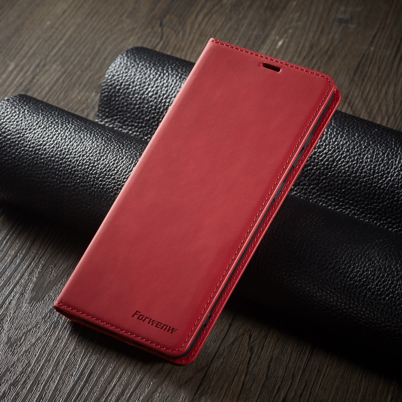 Coque de téléphone portefeuille rabattable premium avec porte-cartes et fermeture magnétique — Coque de téléphone