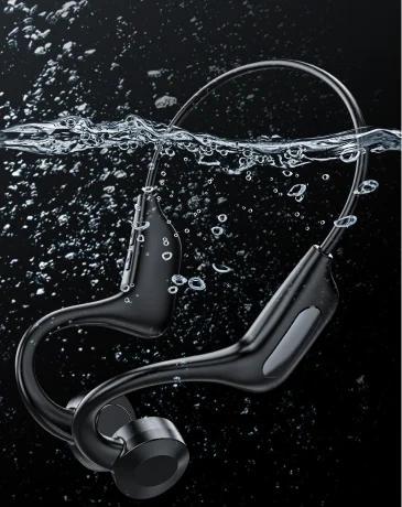 Waterproof Open-Ear Bluetooth Sport Earbuds with Integrated Microphone