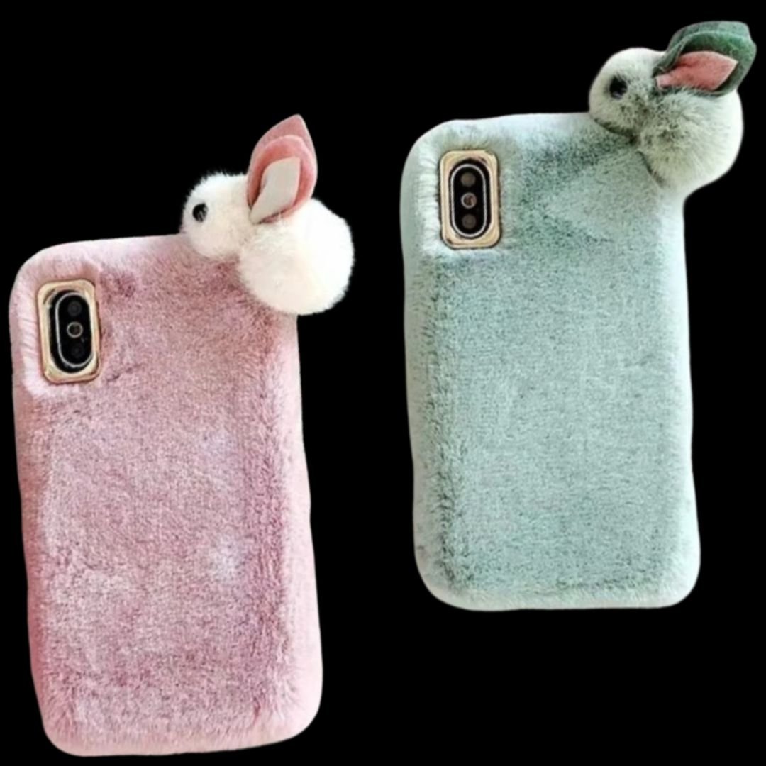 Deluxe Bunny Plush Protective iPhone Case — Phone Case