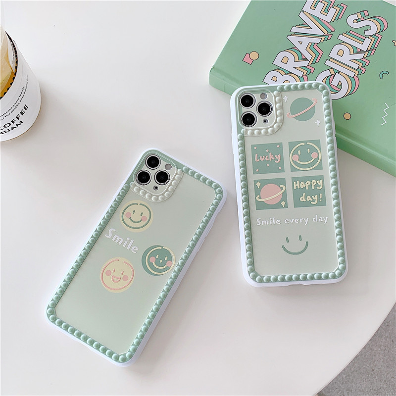 Whimsical Green Protective iPhone Case with Positive Affirmations — Phone Case