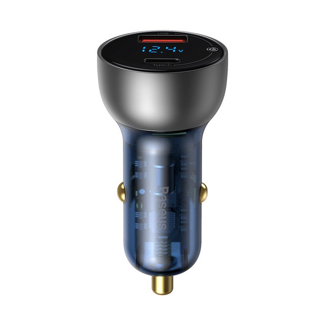 Chargeur de voiture TurboTech 65W à deux ports USB-C et USB rapide — Chargeur Rapide Usb C
