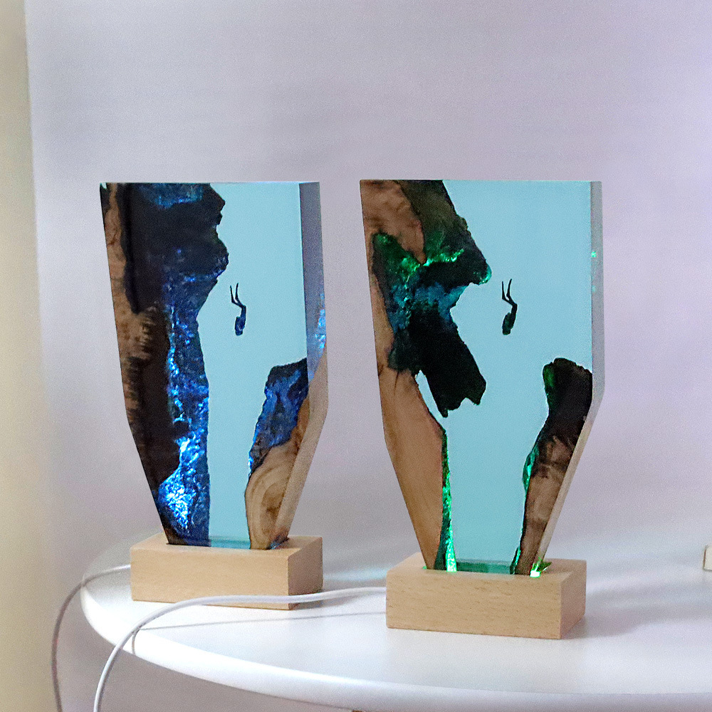 Artisan Marine Diver Wood & Resin Desk Lamp