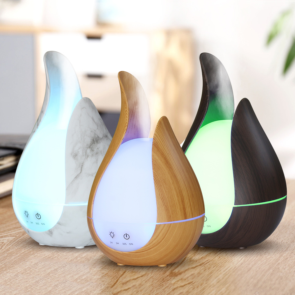 Diffuseur et Humidificateur Aromathérapeutique en Bois avec Lumière LED — Humidificateurs