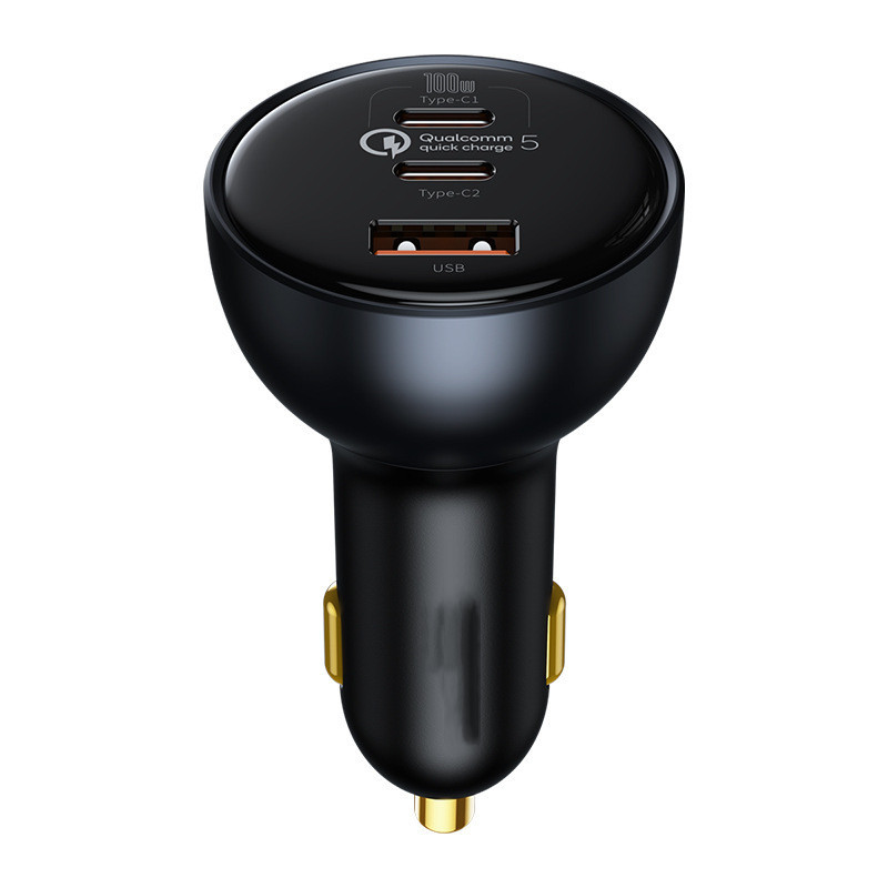 TurboTech 160W Triple-Port USB-C PD & Usb-A Fast Car Charger