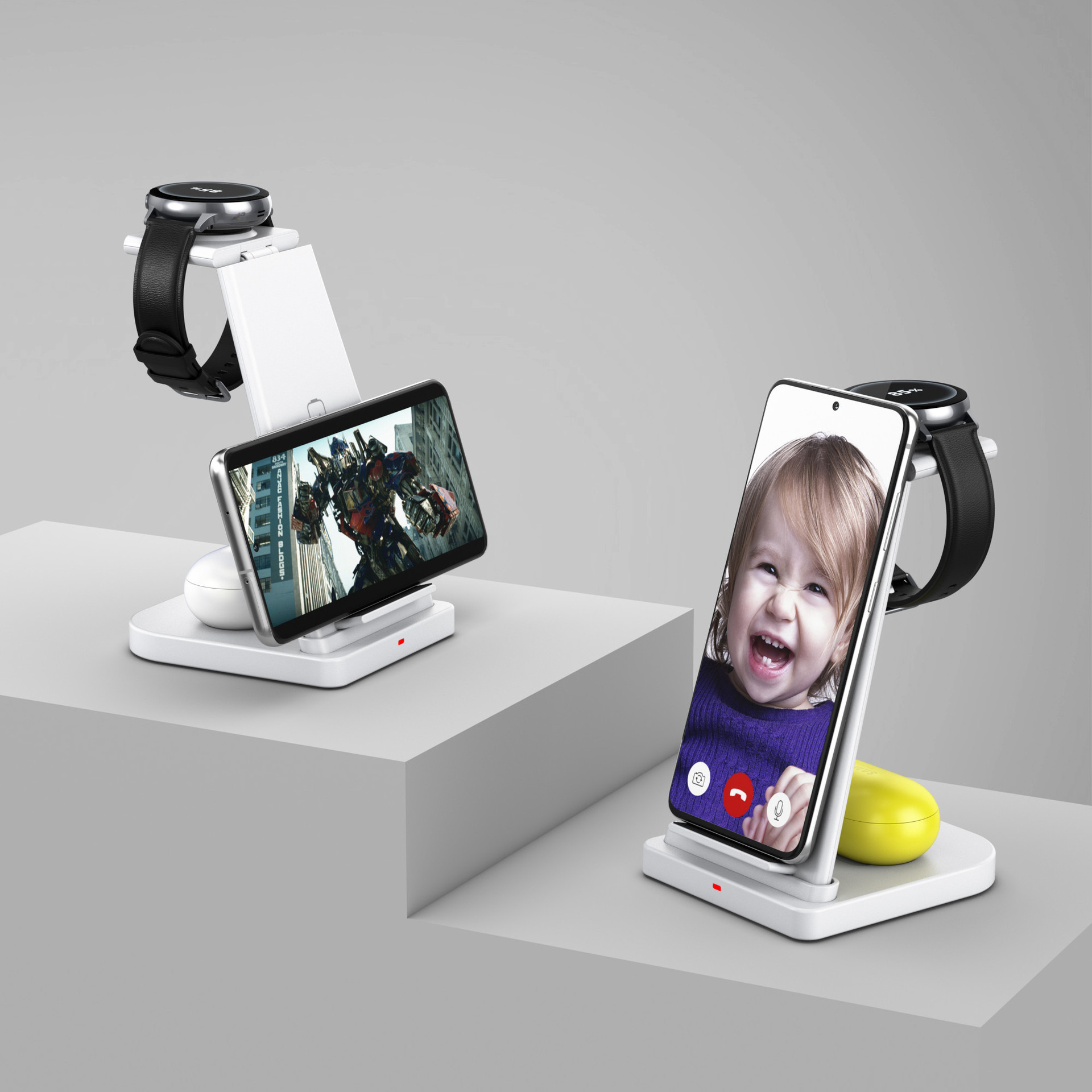 Streamline 3-in-1 Wireless Charging Station for Phone & Smartwatch