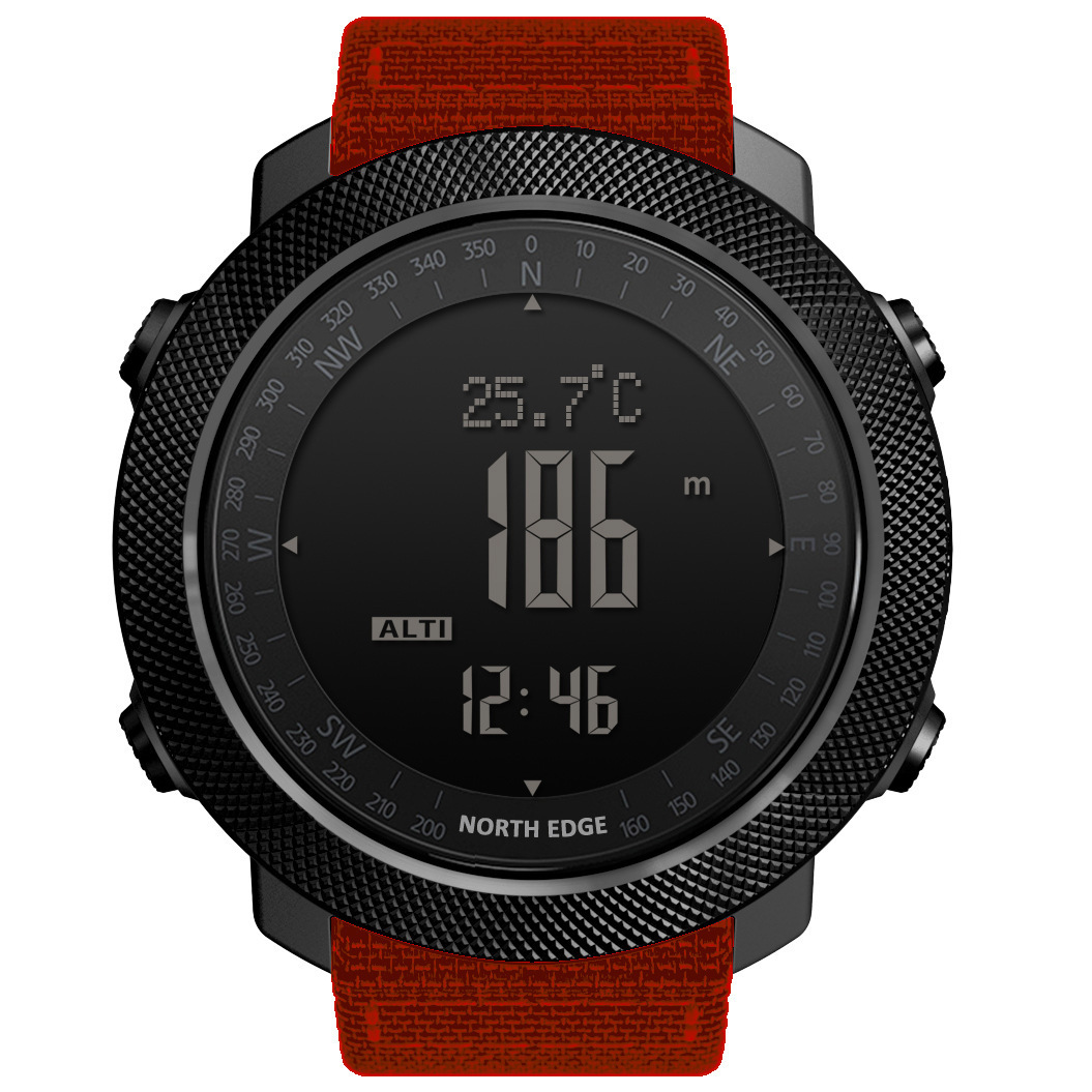 Rugged Outdoor Digital Pedometer Watch